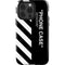Black and White Stripes iPhone 15 Pro Impact Case